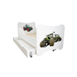 Detská posteľ Top Beds Happy Kitty 140x70 Traktor so zásuvkou